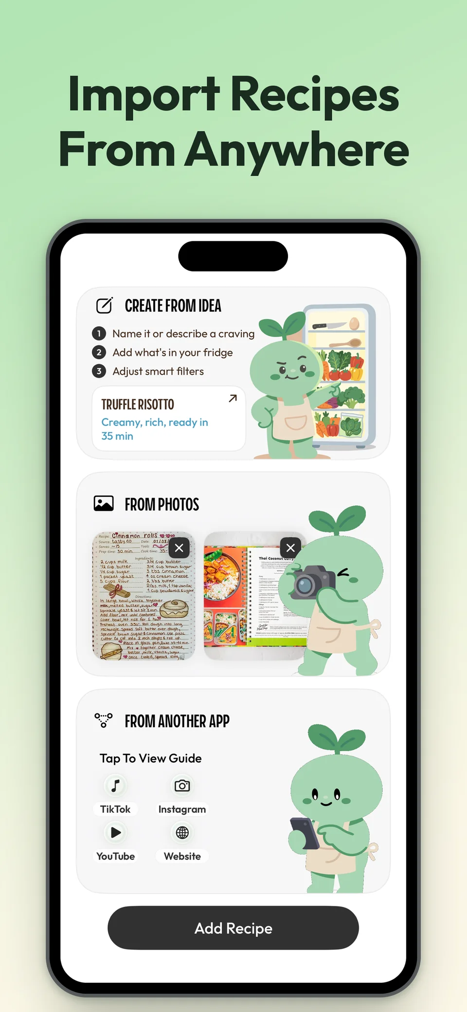 Import recipes from anywhere